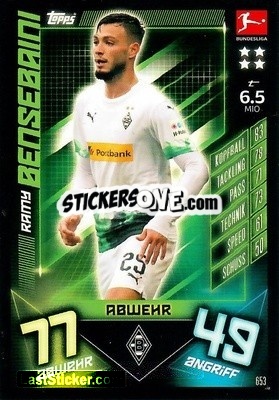 Sticker Ramy Bensebaini - German Fussball Bundesliga 2019-2020. Match Attax Extra n. 653 - Topps