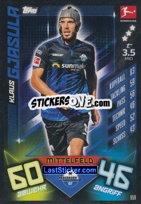 Sticker Klaus Gjasula - German Fussball Bundesliga 2019-2020. Match Attax Extra - Topps