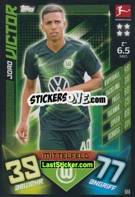Sticker Joao Victor - German Fussball Bundesliga 2019-2020. Match Attax Extra n. 666 - Topps