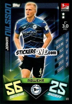Sticker Joakim Nilsson - German Fussball Bundesliga 2019-2020. Match Attax Extra - Topps