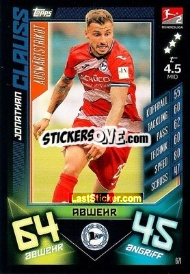 Sticker Jonathan Clauss - German Fussball Bundesliga 2019-2020. Match Attax Extra n. 671 - Topps