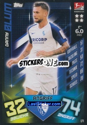 Sticker Danny Blum - German Fussball Bundesliga 2019-2020. Match Attax Extra n. 674 - Topps