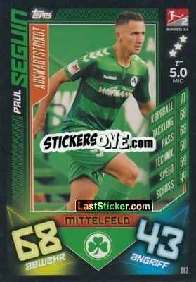 Cromo Paul Seguin - German Fussball Bundesliga 2019-2020. Match Attax Extra - Topps