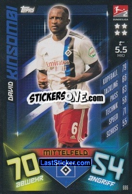 Cromo David Kinsombi - German Fussball Bundesliga 2019-2020. Match Attax Extra - Topps