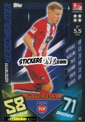 Sticker Konstantin Kerschbaumer - German Fussball Bundesliga 2019-2020. Match Attax Extra - Topps