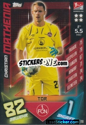 Figurina Christian Mathenia - German Fussball Bundesliga 2019-2020. Match Attax Extra - Topps