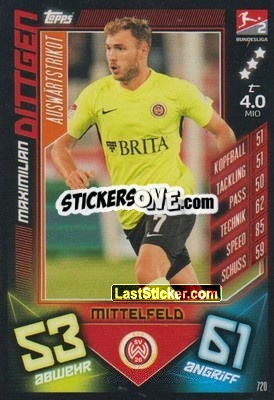 Sticker Maximilian Dittgen - German Fussball Bundesliga 2019-2020. Match Attax Extra - Topps