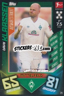 Sticker Davy Klaassen - German Fussball Bundesliga 2019-2020. Match Attax Extra n. 724 - Topps