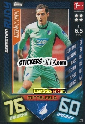 Sticker Sebastian Rudy - German Fussball Bundesliga 2019-2020. Match Attax Extra n. 729 - Topps