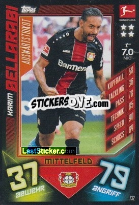 Sticker Karim Bellarabi - German Fussball Bundesliga 2019-2020. Match Attax Extra - Topps