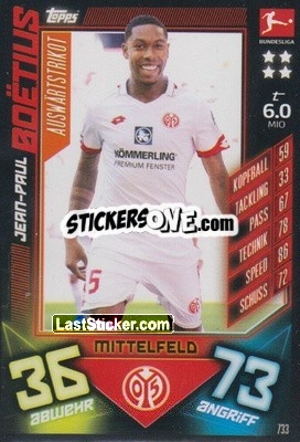 Sticker Jean-Paul Boëtius - German Fussball Bundesliga 2019-2020. Match Attax Extra - Topps