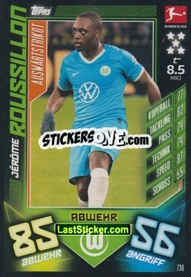 Sticker Jérôme Roussillon - German Fussball Bundesliga 2019-2020. Match Attax Extra n. 738 - Topps