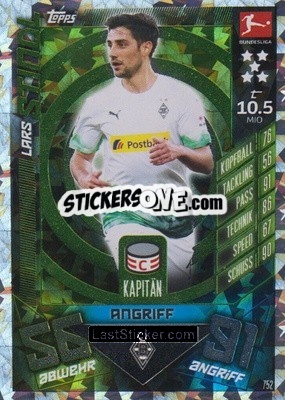 Sticker Lars Stindl - German Fussball Bundesliga 2019-2020. Match Attax Extra n. 752 - Topps