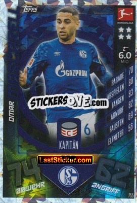 Sticker Omar Mascarell - German Fussball Bundesliga 2019-2020. Match Attax Extra n. 755 - Topps