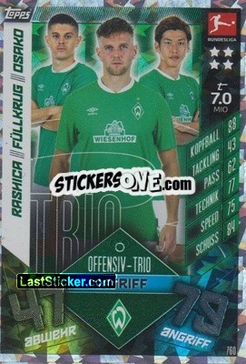 Sticker Milot Rashica / Niclas Füllkrug / Yuya Osako - German Fussball Bundesliga 2019-2020. Match Attax Extra n. 760 - Topps
