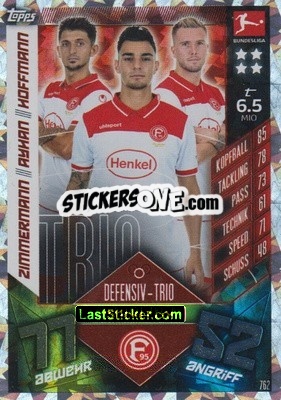 Sticker Matthias Zimmermann / Kaan Ayhan / André Hoffmann - German Fussball Bundesliga 2019-2020. Match Attax Extra n. 762 - Topps