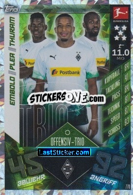 Sticker Breel Embolo / alassane Plea / marcus Thuram - German Fussball Bundesliga 2019-2020. Match Attax Extra - Topps