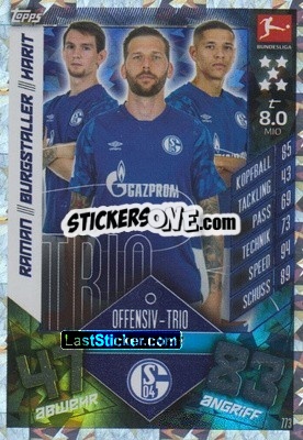 Sticker Benito Raman / Guido Burgstaller / Amine Harit - German Fussball Bundesliga 2019-2020. Match Attax Extra - Topps
