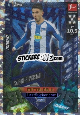 Cromo Marko Grujic - German Fussball Bundesliga 2019-2020. Match Attax Extra - Topps