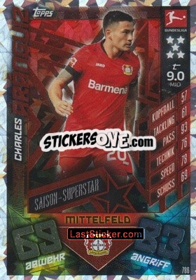 Sticker Charles Aránguiz - German Fussball Bundesliga 2019-2020. Match Attax Extra - Topps