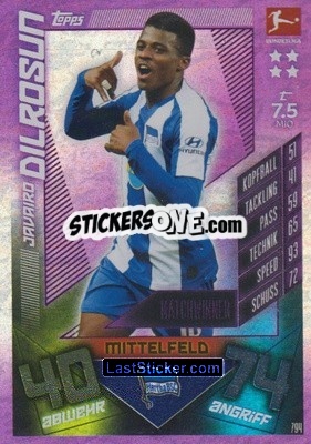 Cromo Javairo Dilrosun - German Fussball Bundesliga 2019-2020. Match Attax Extra - Topps