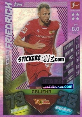 Sticker Marvin Friedrich - German Fussball Bundesliga 2019-2020. Match Attax Extra n. 795 - Topps