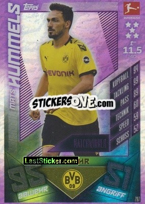Sticker Mats Hummels - German Fussball Bundesliga 2019-2020. Match Attax Extra n. 797 - Topps