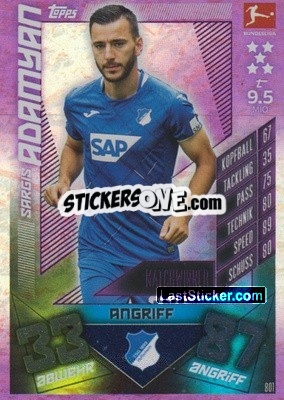 Sticker Sargis Adamyan - German Fussball Bundesliga 2019-2020. Match Attax Extra n. 801 - Topps