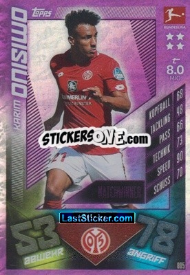 Sticker Karim Onisiwo - German Fussball Bundesliga 2019-2020. Match Attax Extra n. 805 - Topps