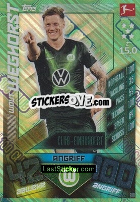 Sticker Wout Weghorst - German Fussball Bundesliga 2019-2020. Match Attax Extra n. 810 - Topps