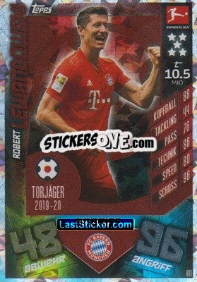 Sticker Robert Lewandowski - German Fussball Bundesliga 2019-2020. Match Attax Extra - Topps