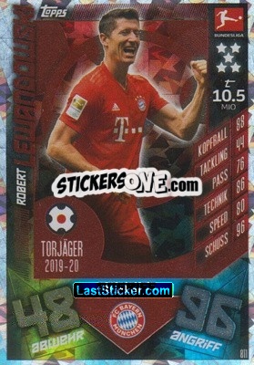 Sticker Robert Lewandowski - German Fussball Bundesliga 2019-2020. Match Attax Extra n. 811 - Topps