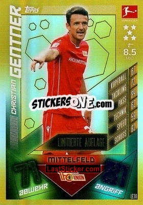 Sticker Christian Gentner - German Fussball Bundesliga 2019-2020. Match Attax Extra n. LE38 - Topps