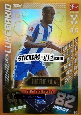 Sticker Dodi Lukébakio - German Fussball Bundesliga 2019-2020. Match Attax Extra - Topps