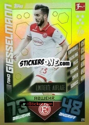 Sticker Niko Giesselmann - German Fussball Bundesliga 2019-2020. Match Attax Extra - Topps