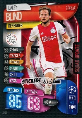 Cromo Daley Blind - UEFA Champions League 2019-2020. Match Attax Extra. Germany - Topps
