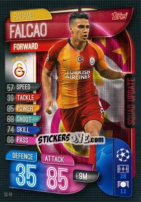 Sticker Radamel Falcao - UEFA Champions League 2019-2020. Match Attax Extra. Germany n. SU44 - Topps