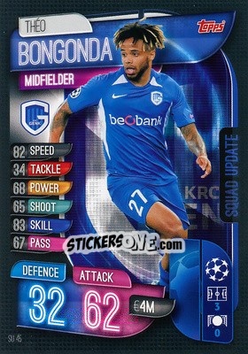 Figurina Theo Bongonda - UEFA Champions League 2019-2020. Match Attax Extra. Germany - Topps