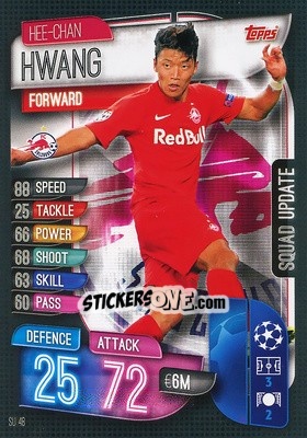 Sticker Hee-Chan Hwang - UEFA Champions League 2019-2020. Match Attax Extra. Germany - Topps