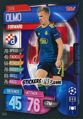 Sticker Dani Olmo - UEFA Champions League 2019-2020. Match Attax Extra. Germany n. SU50 - Topps