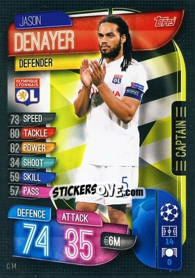 Figurina Jason Denayer - UEFA Champions League 2019-2020. Match Attax Extra. Germany - Topps