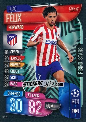 Sticker João Félix - UEFA Champions League 2019-2020. Match Attax Extra. Germany n. RS6 - Topps