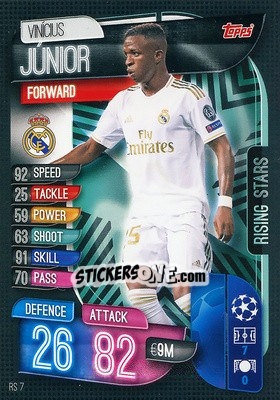 Sticker Vinícius Júnior - UEFA Champions League 2019-2020. Match Attax Extra. Germany n. RS7 - Topps