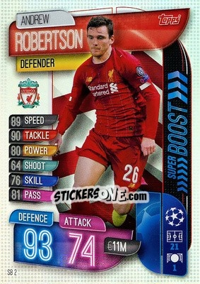Sticker Andrew Robertson - UEFA Champions League 2019-2020. Match Attax Extra. Germany - Topps