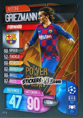 Sticker Antoine Griezmann - UEFA Champions League 2019-2020. Match Attax Extra. Germany - Topps