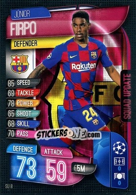 Sticker Junior Firpo - UEFA Champions League 2019-2020. Match Attax Extra. Spain/Portugal n. SU8 - Topps