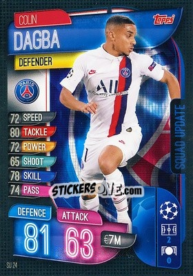 Sticker Colin Dagba - UEFA Champions League 2019-2020. Match Attax Extra. Spain/Portugal n. SU24 - Topps