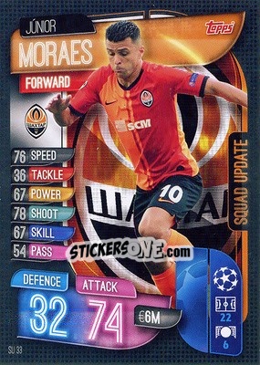 Sticker Junior Moraes - UEFA Champions League 2019-2020. Match Attax Extra. Spain/Portugal n. SU33 - Topps