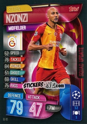 Sticker Steven Nzonzi - UEFA Champions League 2019-2020. Match Attax Extra. Spain/Portugal n. SU43 - Topps