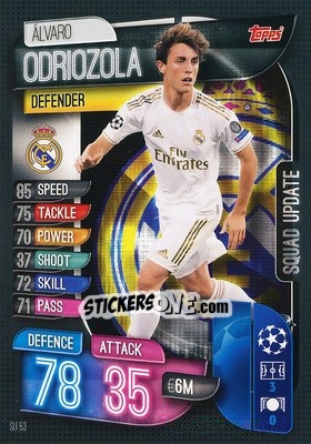 Sticker Alvaro Odriozola - UEFA Champions League 2019-2020. Match Attax Extra. Spain/Portugal n. SU53 - Topps